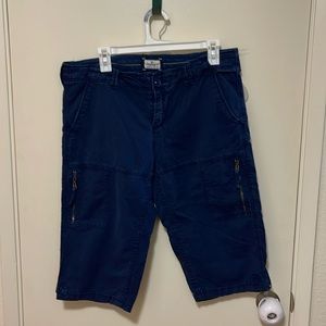 Cropped relaxed fit navy chino’s